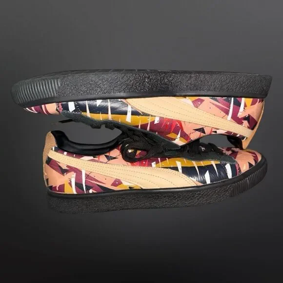 Men’s Puma Clyde Moon Jungle in Puma Black & Natural Vachetta PUMA SELECT Size 9 - Picture 4 of 13